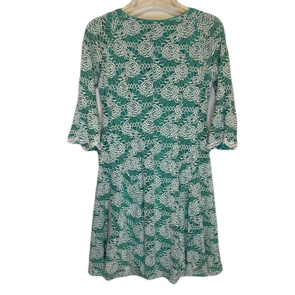 Rabbit Rabbit Rabbit Designs [4] Teal Lace Dress - Picture 4 of 5
